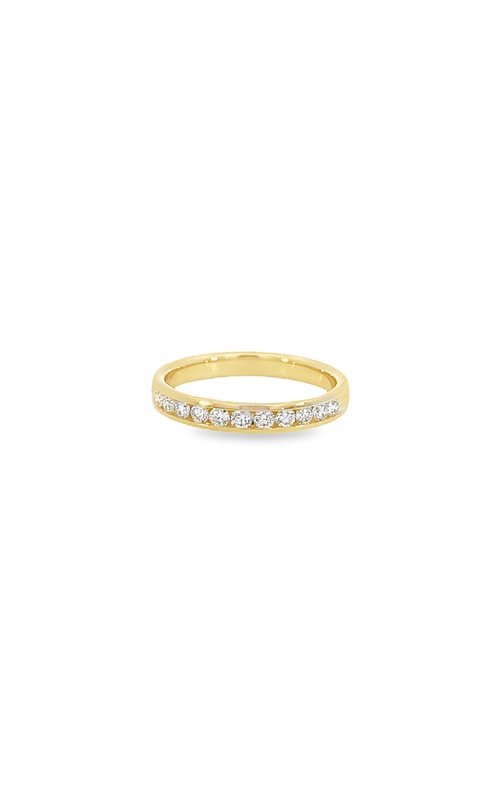 14K Yellow Gold Channel Ladies Wedding Band