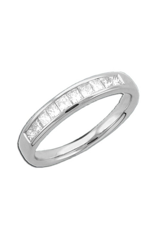 14K White Gold Channel Ladies Wedding Band