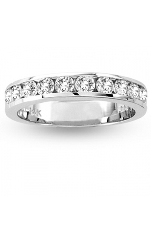14K White Gold Channel Ladies Wedding Band
