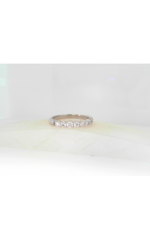 14K White Gold Prong Ladies Wedding Band
