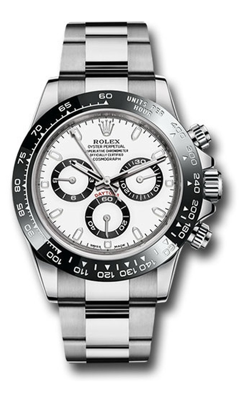 Oyster Perpetual Rolex Cosmograph Daytona, 40mm case size, Stainless Steel, Oyster Bracelet, Black Ceachom Bezel, Black Chronograph Dial, Original Rolex Card Model #116500LN