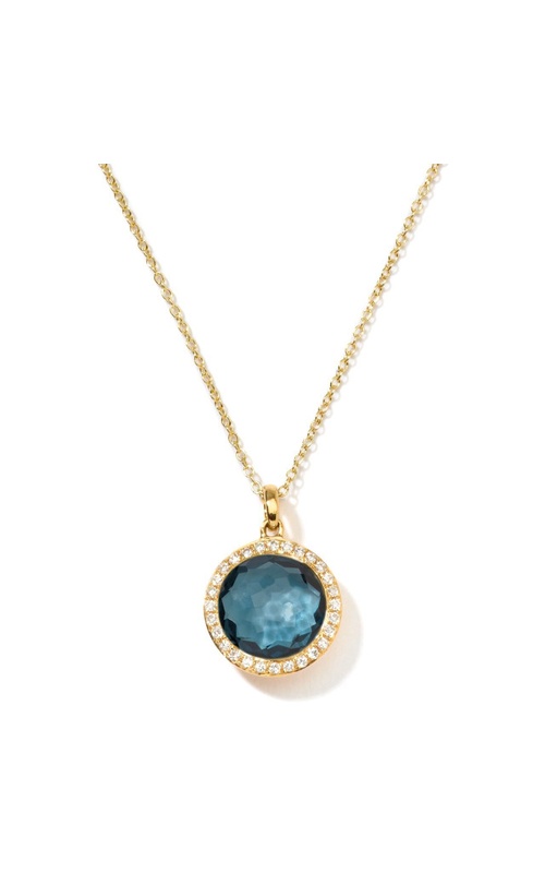 18K Yellow Gold Pendant and Gemstone Necklace