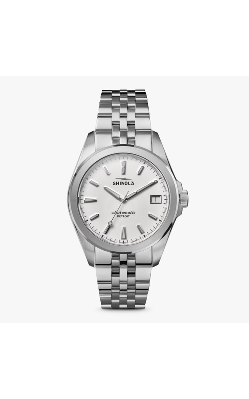 Shinola Circadian 36Mm Monster With An Alabaster Dial And Silver Bracelet with an Automatic Self Winding Movement S01 202 99740