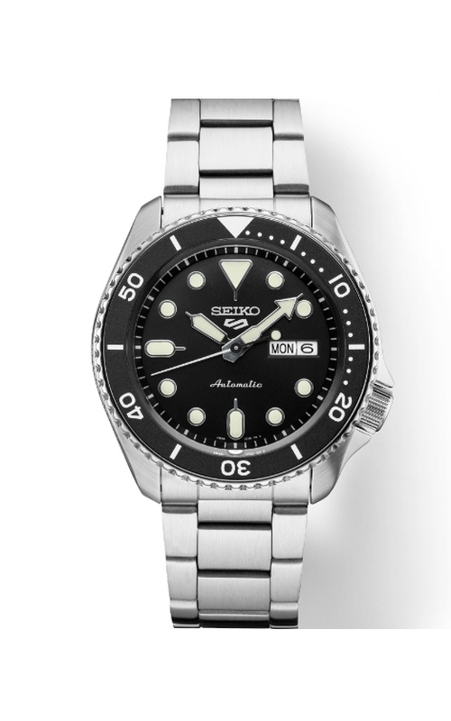 Seiko 5 Sports, Manual And Automatic Winding Capabilities, Power Reserve: Approximately 41 Hours, 24 Jewels, Black Dial And Unidirectional Rotating Bezel, Day/Date Calendar, Lumibrite Hands And Markers, Case Diameter: 42.5Mm, Stainless Steel Case And Brac