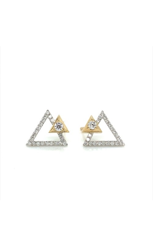 Marry Ann Diamonds Earring  ER10612-4WY89  - 14K White Gold and 14K Yellow Gold