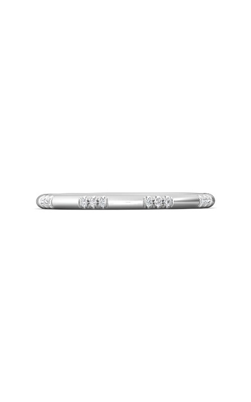 Martin Flyer Wedding Band  DWBM42XSQ-1-F  - 14K White Gold