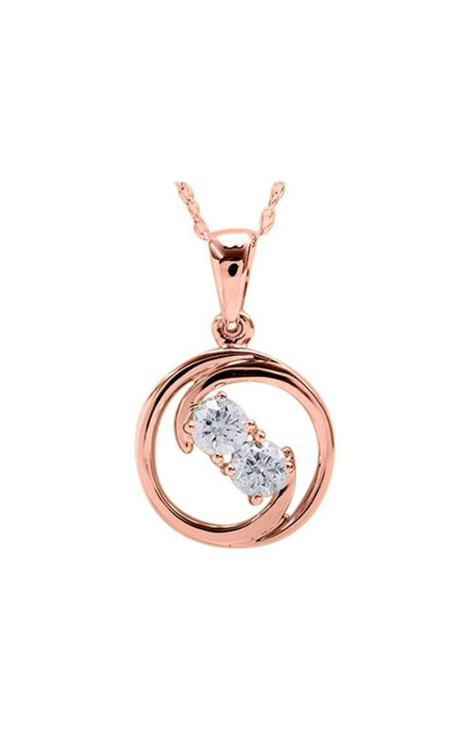 Twogether 14KT Pink Gold & Diamond TWO Stone Jewelery Neckwear Pendant TWO1035/25-4PC Twogether 14KT Pink Gold & Diamond TWO Stone Jewelery Neckwear Pendant TWO1035/25-4PC
