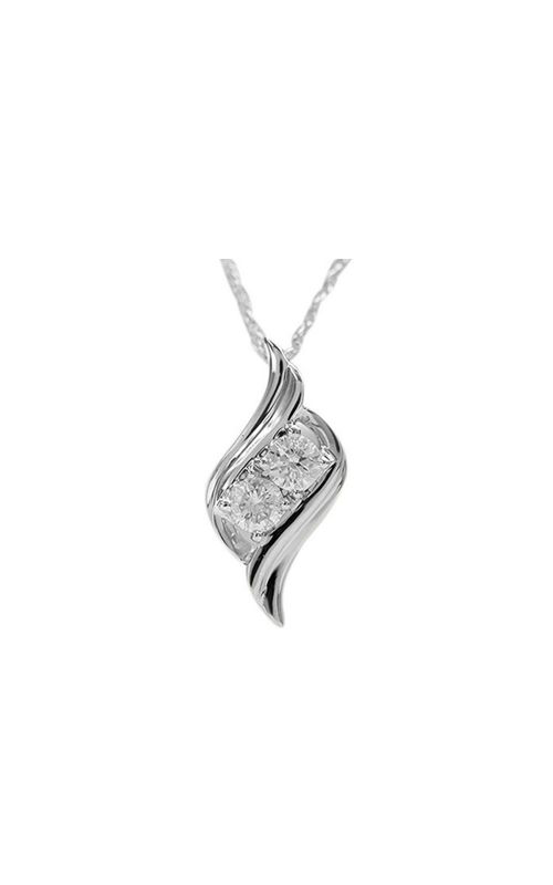 Twogether 14KT White Gold & Diamond TWO Stone Jewelery Neckwear Pendant TWO1036/50-4WC