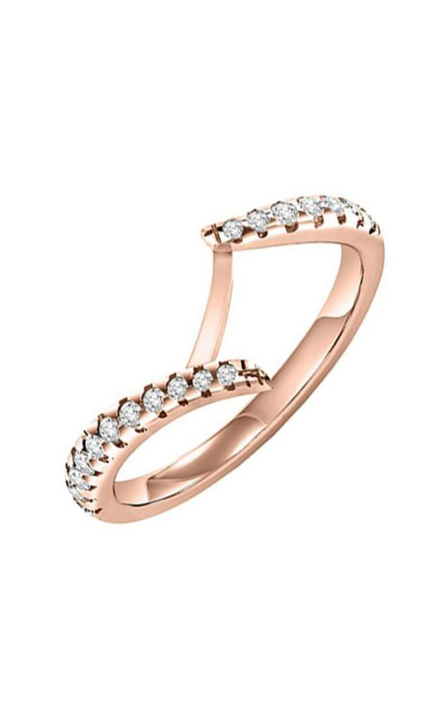 Twogether 14KT Pink Gold & Diamond TWO Stone Jewelery Fashion Ring TWOB3001B-4PC