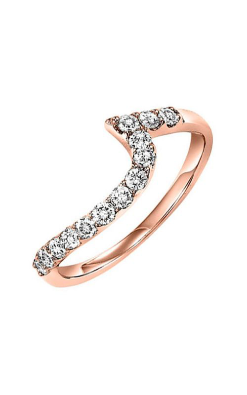 Twogether 14KT Pink Gold & Diamond TWO Stone Jewelery Fashion Ring TWOB3002E-4PC