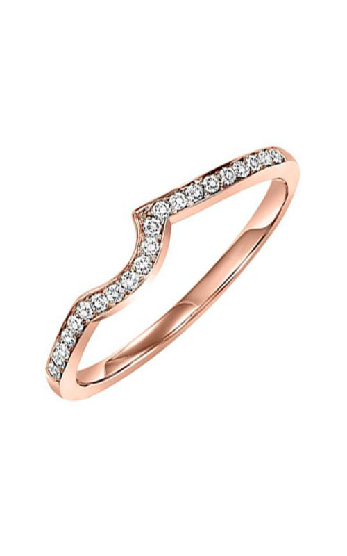 Twogether 14KT Pink Gold & Diamond TWO Stone Jewelery Fashion Ring TWOB3005B-4PC