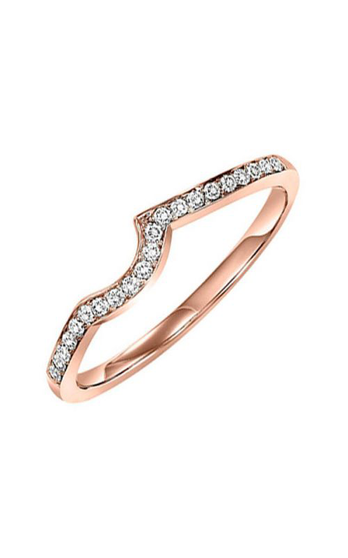 Twogether 14KT Pink Gold & Diamond TWO Stone Jewelery Fashion Ring TWOB3014A-4PC
