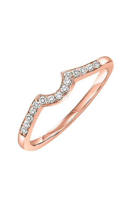 Twogether 14KT Pink Gold & Diamond TWO Stone Jewelery Fashion Ring TWOB3015D-4PC