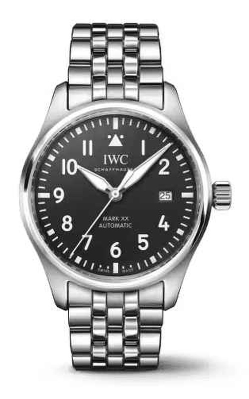 Iwc Schauffhasen Pilot's Stainless Steel 40 Black Dial Stainless Steel Strap