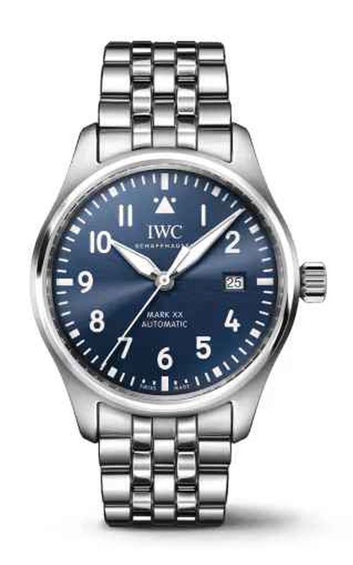 Iwc Schauffhasen Pilot's Stainless Steel 40 Blue Dial Stainless Steel Strap