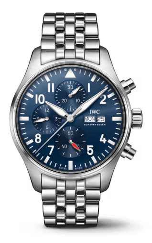 Iwc Schauffhasen Pilot's Stainless Steel 43 Blue Dial Stainless Steel Strap