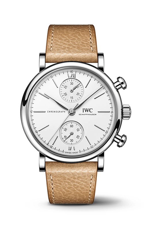 Iwc Schauffhasen Portofino Stainless Steel 39 White Dial Calfskin Strap