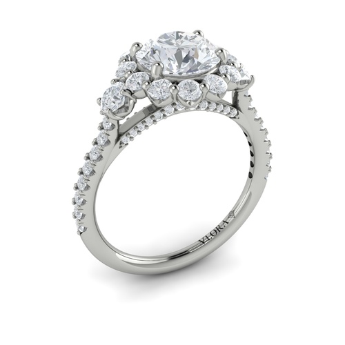 Vlora Three Stone Engagement Ring VST20032-RD15-14WG Vlora Three Stone Engagement Ring VST20032-RD15-14WG