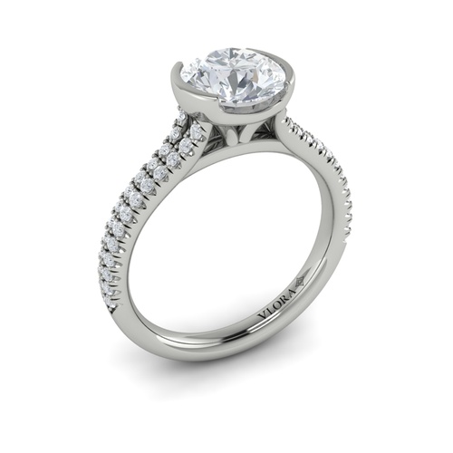 Vlora Classic Engagement Ring VSC20275-RD15-14WG