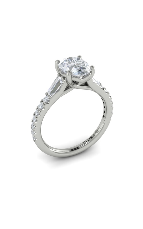 Vlora  Three Stone Oval Engagement Ring VSC20094-OV15-14WG