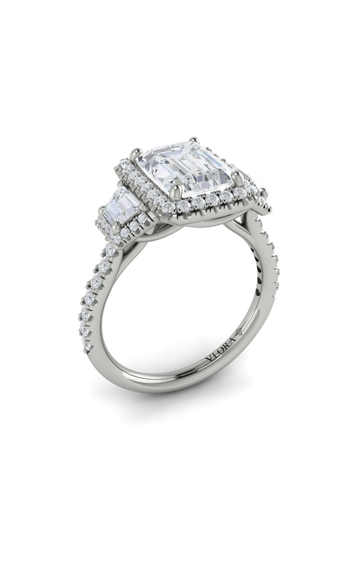 Vlora Three Stone Engagement Ring VST20025-EC20-14WG