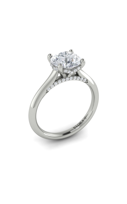 Vlora  Solitaire Round Engagement Ring VSS20067-RD15-14WG