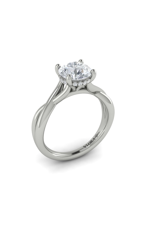 Vlora Solitaire, Hidden Halo Engagement Rings
