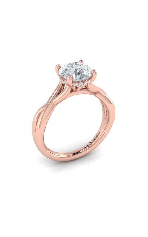 Vlora Solitaire, Hidden Halo Engagement Rings