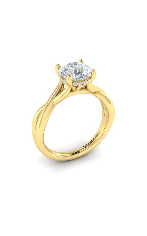 Vlora Solitaire, Hidden Halo Engagement Rings