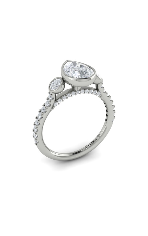 Vlora Three Stone Engagement Ring VST20021-PS15-14WG