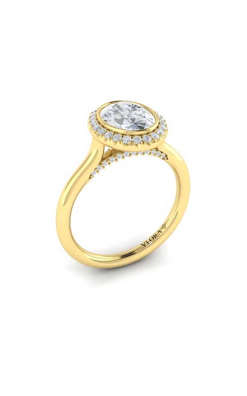 Vlora Halo, Bezel Engagement Rings