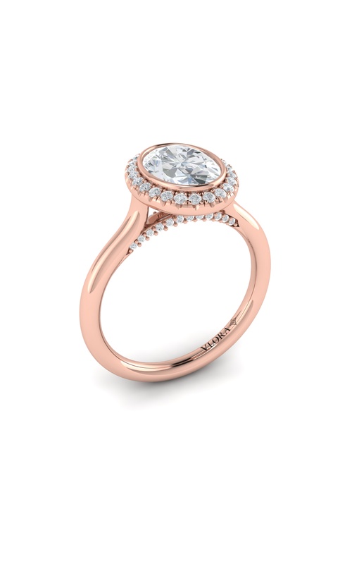 Vlora Halo, Bezel Engagement Rings