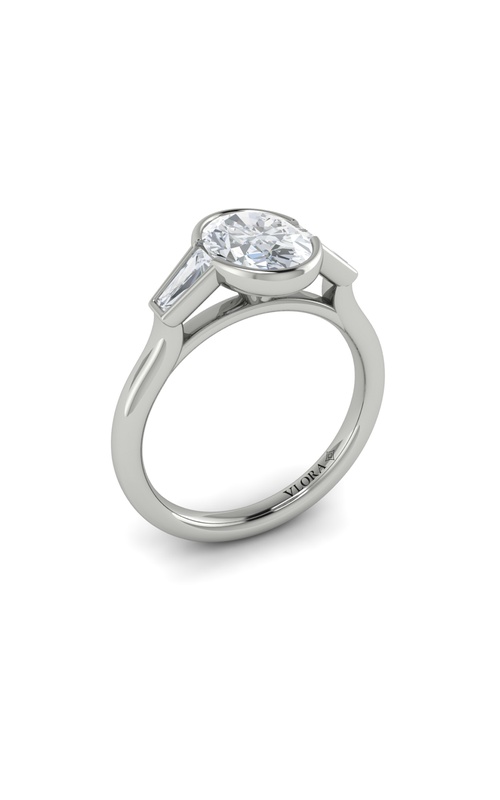 Vlora  Three Stone  Engagement Ring VST20279-OV15-14WG