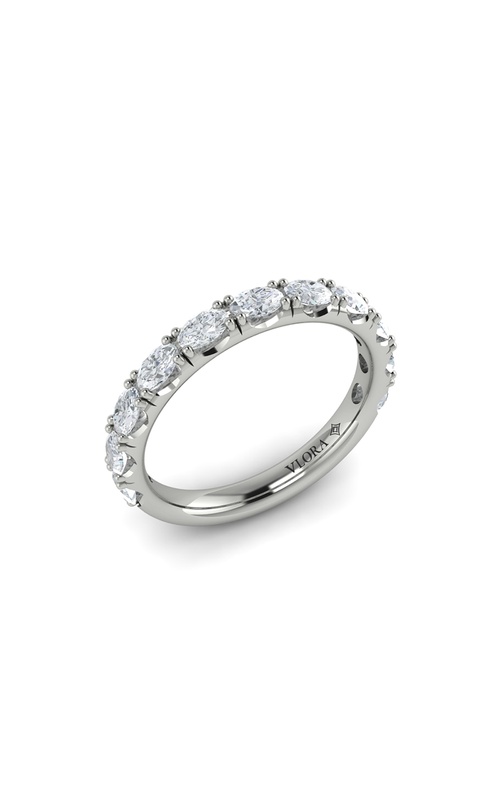Vlora   14K White Gold Wedding Band VW20379-15-14WG