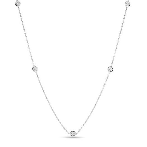 ROBERTO COIN DIAMOND BY INCH 5 STATION NECKLACE