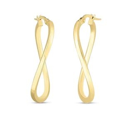 ROBERTO COIN CLASSIC GOLD TWIST HOOP EARRINGS