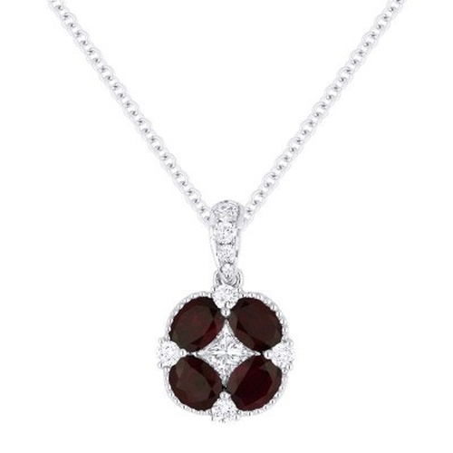 MADISON  L DESIGNS RUBY AND DIAMOND PENDANT