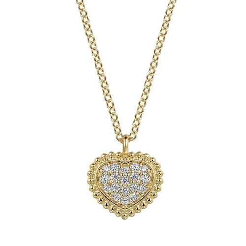 GABRIEL AND CO FASHION BUJUKAN DIAMOND HEART PENDANT