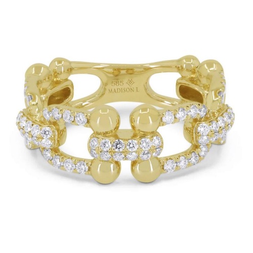 MADISON  L DESIGNS MILANO DIAMOND HARDWARE RING