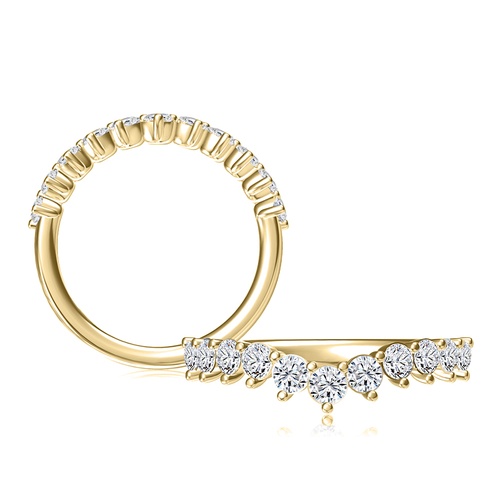 A. JAFFE CHEVRON DIAMOND WEDDING BAND