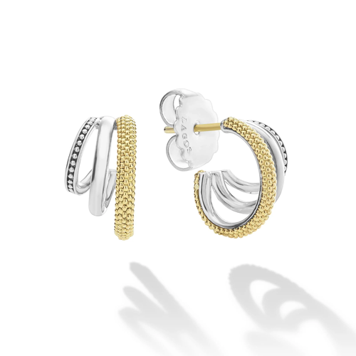 LAGOS CAVIAR LUX HOOP EARRINGS
