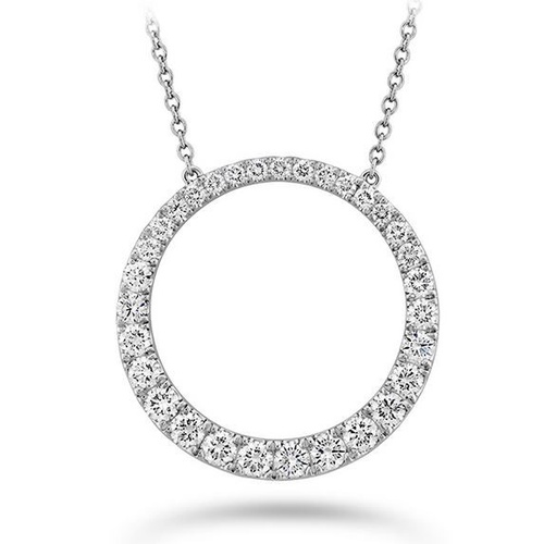 MEMOIRE FASHION GRADUATED DIAMOND CIRCLE PENDANT