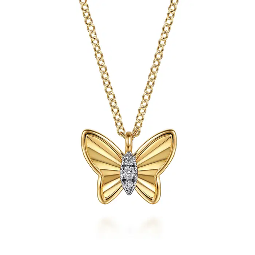 GABRIEL AND CO FASHION CONTEMPORARY BUTTERFLY PENDANT