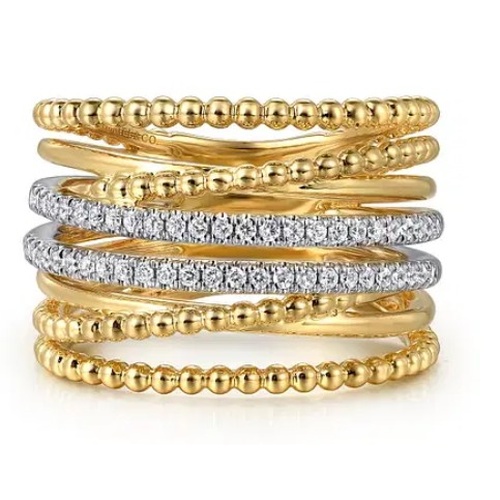 GABRIEL AND CO FASHION BUJUKAN MULTI STRAND DIAMOND BAND