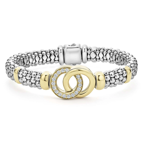 LAGOS INTERLOCKING DIAMOND CAVIAR BRACELET