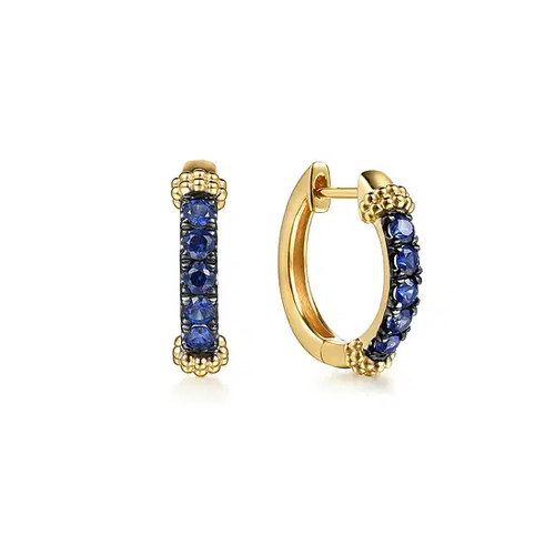 GABRIEL AND CO FASHION BUJUKAN SAPPHIRE HUGGIE EARRINGS