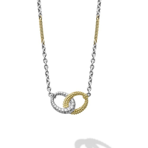LAGOS CAVIAR LUX DIAMOND LINK  NECKLACE