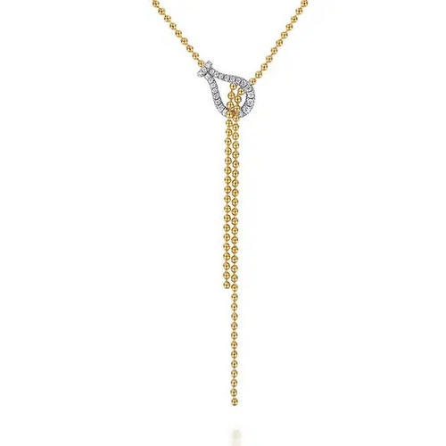GABRIEL AND CO FASHION BUJUKAN DIAMOND BUCKLE NECKLACE