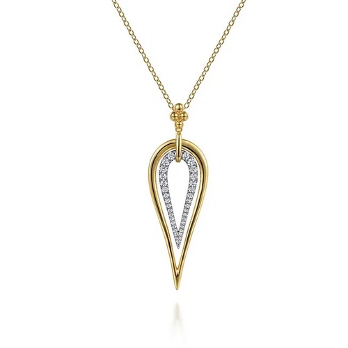 GABRIEL AND CO FASHION BUJUKAN GRADUATING DIAMOND DROP PENDANT