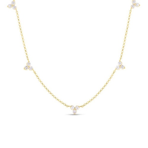 ROBERTO COIN DIAMOND BY INCH 7 STATION DIAMOND NECKLACE